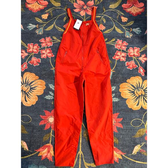 Nike | Pants & Jumpsuits | Nwt Nike Red Nylon Jumpsuit Size Small